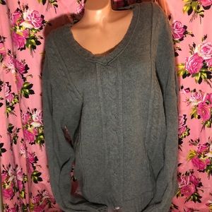 NOBA Italy gray oversized sweater cozy winter wool